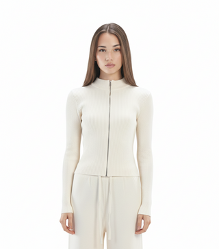 Zip up knitted jacket