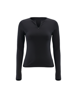 Zipper longsleeve contouring Top