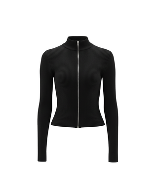 Zip up knitted jacket