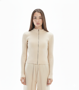 Zip up knitted jacket